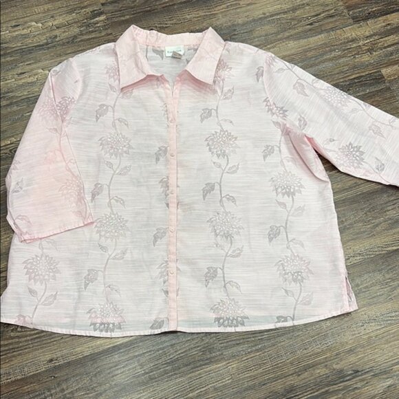 Tradition Floral Pink Button Down Shirt - Picture 1 of 5